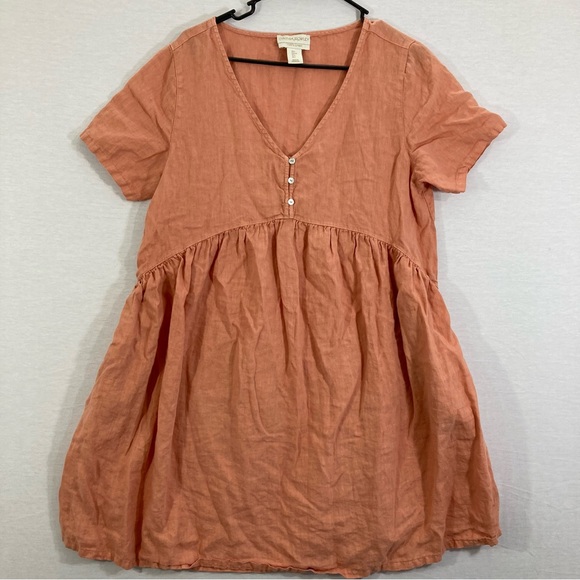 Cynthia Rowley Dresses & Skirts - Cynthia Rowley 100% Linen Orange/Peach Dress size Large